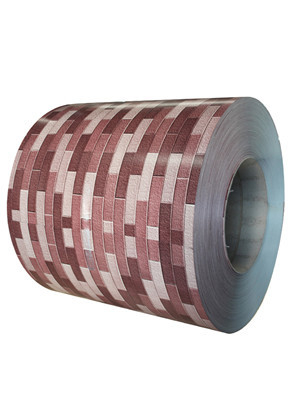 Old Tile Printeched PPGI Prepainted Steel Coil Grain Pattern PPGI Steel Coil